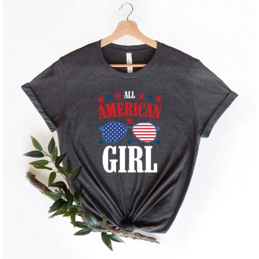 All American Girl 4th of July Shirt, All American Girl Shirt, Independence Day Shirt, 4th of July Gift, Independence Day Gift