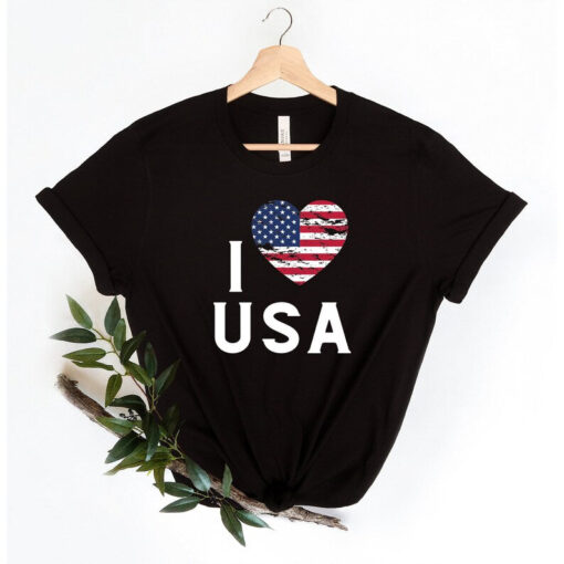 I Love USA Shirt, 4th Of July Shirt, American Flag Shirt, Patriotic Shirt, American Shirt, Freedom Shirt, 4th Of July Gift