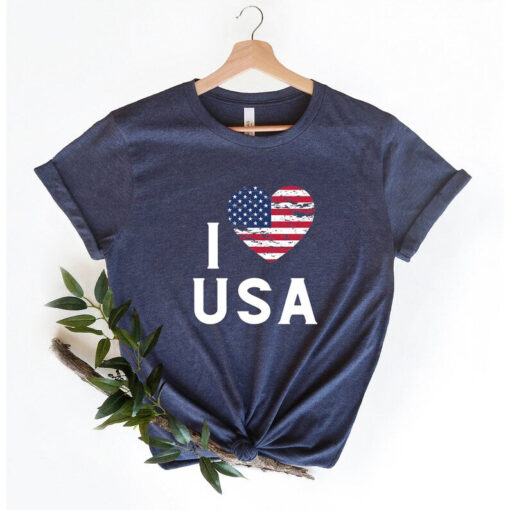 I Love USA Shirt, 4th Of July Shirt, American Flag Shirt, Patriotic Shirt, American Shirt, Freedom Shirt, 4th Of July Gift