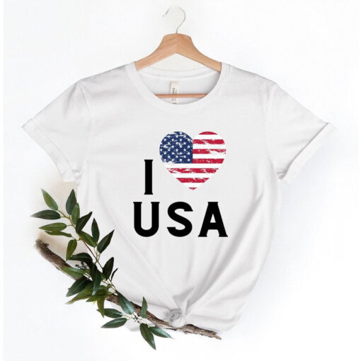 I Love USA Shirt, 4th Of July Shirt, American Flag Shirt, Patriotic Shirt, American Shirt, Freedom Shirt, 4th Of July Gift