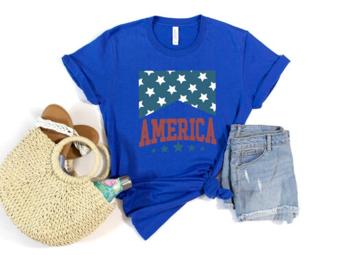 America Shirt, 4th of July TShirt, The Land of the Free Party Shirt, Independence Day Party Shirt, Proud American T-shirt