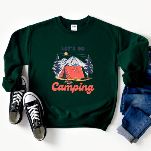 Camping Sweatshirt, Outdoor Sweatshirt, Unisex Sweatshirt, Graphic Sweatshirt, Camping, Bonfire Sweatshirt