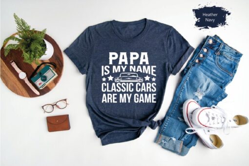 Fathers Day Gift, Classic Cars Shirt, Grandpa Shirt, Tshirt For Papa, Classic Cars Gift