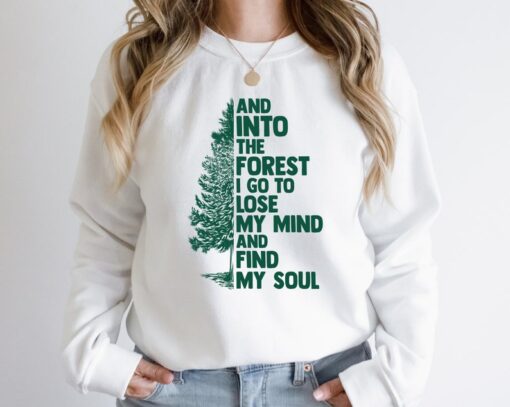 Camping Sweatshirt or Hoodie, Pine Tree Sweatshirt, Evergreen Tree, Gift for Nature Lover