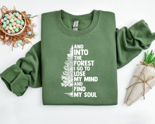 Camping Sweatshirt or Hoodie, Pine Tree Sweatshirt, Evergreen Tree, Gift for Nature Lover