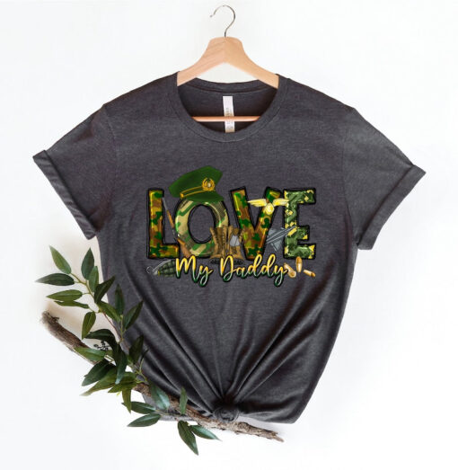 Love My Daddy Army Shirt, Happy Fathers Day Shirt, Camouflage Pattern Shirt, Military Dad Shirt, Fathers Day Gift