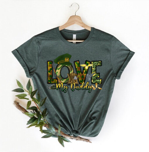 Love My Daddy Army Shirt, Happy Fathers Day Shirt, Camouflage Pattern Shirt, Military Dad Shirt, Fathers Day Gift