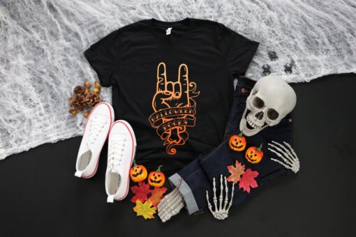 Halloween rocks shirt, Halloween shirt, halloween party shirt, pumpkin tshirt, funny halloween shirt, halloween DTG