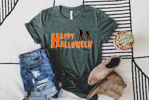 Happy Halloween Shirt, Cute Halloween, Happy Halloween Zombie Shirt, Spider Web , Love Halloween Shirt