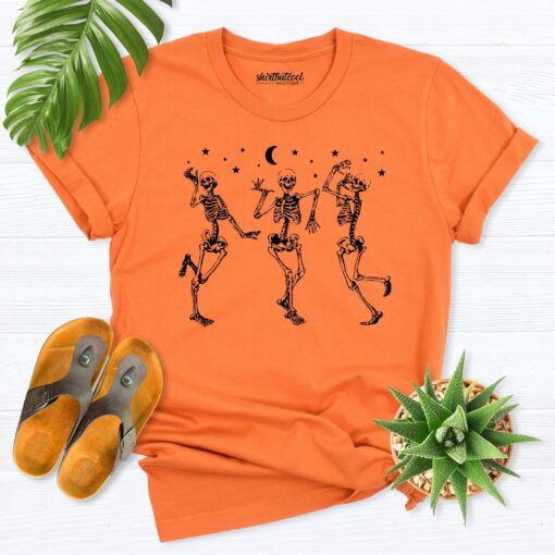 Halloween Shirt, skeleton christmas party tee, Halloween Party Dancing Skeleton Shirt, Skeleton Dancing Shirt