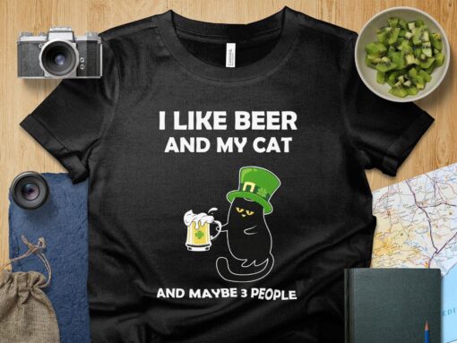 Like Father Like Daughter Shirt, I Like Beer And My Cat Shirt, St Patrick's Day Shirt, Funny St Patrick's Day Shirt