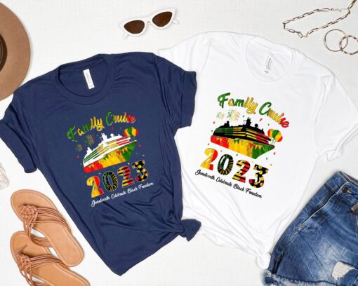 Juneteenth Family Cruise Shirts, Black Freedom Cruise Shirt, Family 2023 Cruise Shirts