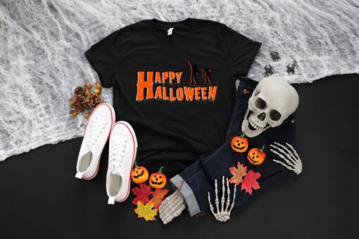 Happy Halloween Shirt, Cute Halloween, Happy Halloween Zombie Shirt, Spider Web , Love Halloween Shirt