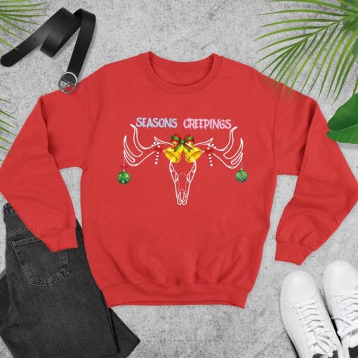 Christmas Animal Skull Sweatshirt, Christmas Skull Sweatshirt