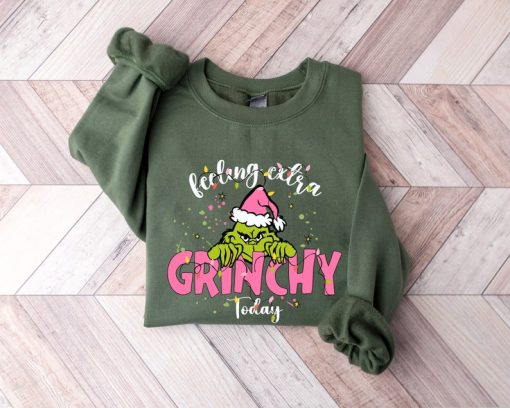 Feeling Extra Grinchy Sweatshirt, Christmas Grinch Sweatshirt