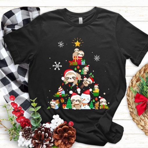 Funny Sloth Christmas Tree shirt, Merry Slothmas Shirt