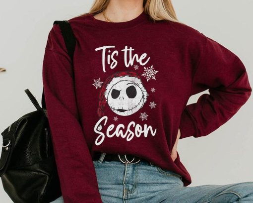 Santa Jack Skellington Tis The Season Comfort Colors Sweatshirt