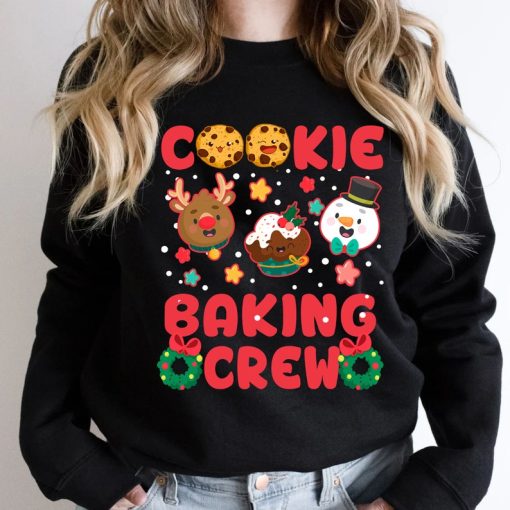 Funny Christmas Cookie Baking Crew Christmas Santa Family Funny Gingerbread Team Sweatshirt