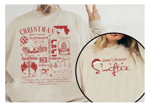 Santa's Favorite Taylor Version Sweatshirt, Christmas Taylor's Version Sweatshirt