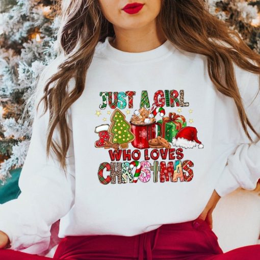 Comfort Colors® Just A Girl Who Loves Christmas, Christmas Lover Sweatshirt