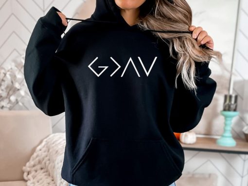 God is Greater than The Highs and Lows Hoodie, Religious Hoodie