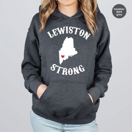 Lewiston Strong Tees and Sweaters, Pray for Maine Sweatshirt