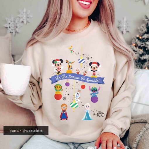 Disney 100 Christmas Holiday Tis the Season to Sparkle! Sweatshirt