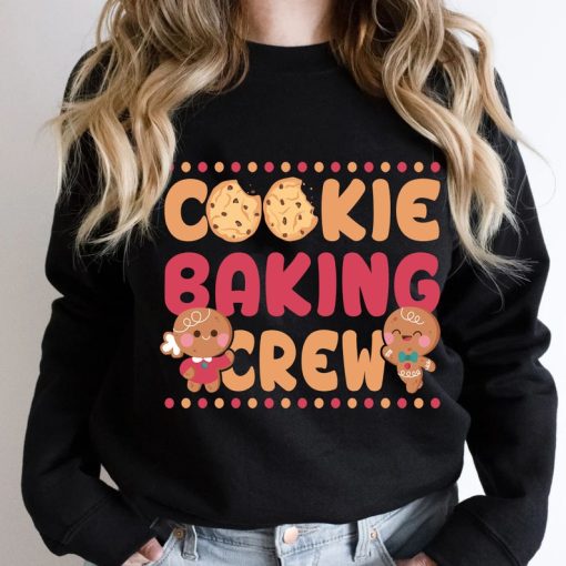 Cookie Baking Crew Christmas Cute Gingerbread Team Sweatshirt Christmas Baking Crew