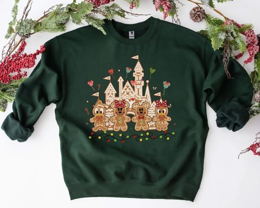 Mickey and Friends Christmas Sweatshirt, Mickey Gingerbread Sweatshirt