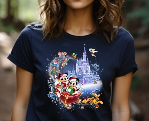 Minnie Mickey and Pluto's Sleigh Rides Disney Shirt, Disney Christmas Shirt