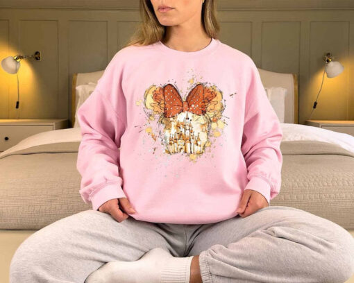 Disney Minnie Mouse Bow Sweatshirt, Disney Castle Minnie Sweatshirt