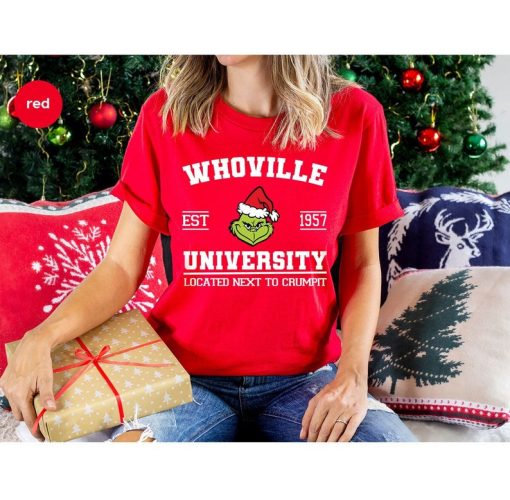 Christmas Whoville University Shirts, Grinch Shirt