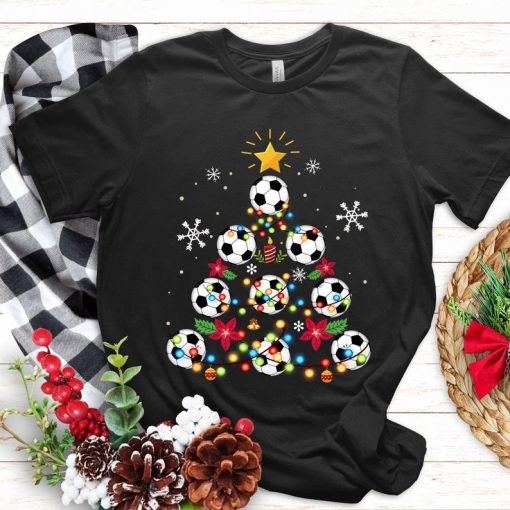 Soccer Football Christmas Tree Gifts Shirt