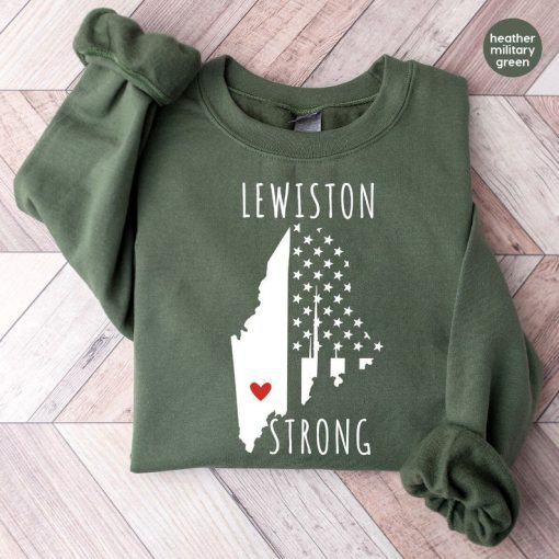 Maine Strong Tees and Sweaters, Lewiston Strong Sweatshirt