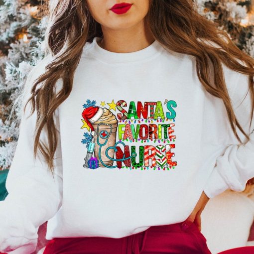 Comfort Colors® Santa's Favorite Nurse Christmas Sweatshirt