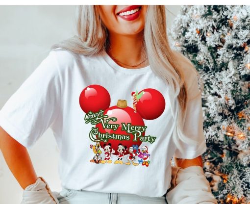 Mickey's Very Merry Christmas Party Ornament Shirt, Disney 2024 Christmas Shirt