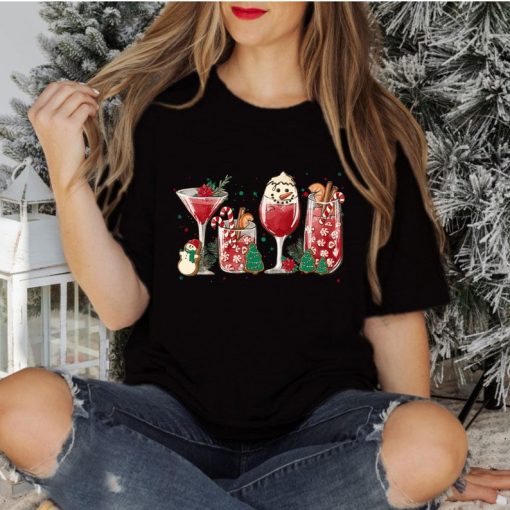 Comfort Colors® Christmas Cocktail Shirt, Christmas Wine Lover Shirt