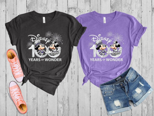 Disney 100 Years Of Wonder Shirt, Disney Mickey And Minnie Shirt