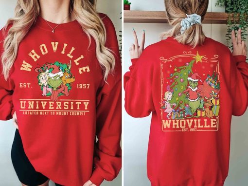 Retro Whoville University Sweatshirt, Whoville Sweatshirt,