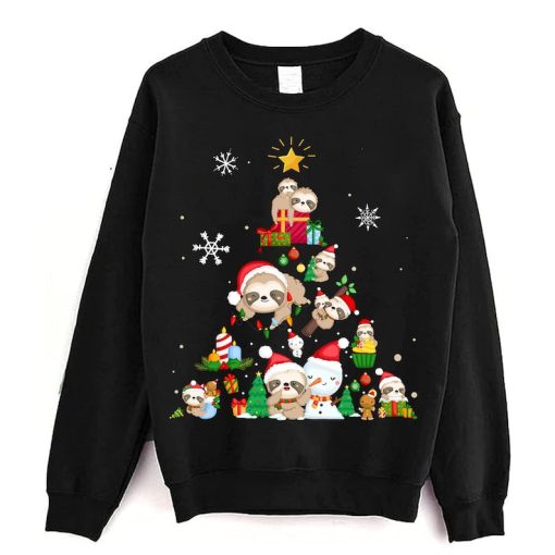 Funny Sloth Christmas Tree Sweatshirt, Merry Slothmas Sweatshirt