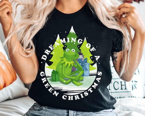 Kermit The Frog Dreaming Of Green Christmas Shirt, Disney The Muppets Christmas T-shirt