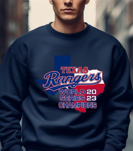 USA Map Rangers Jersey,World Series Champions 2023 Crewneck Sweatshirt