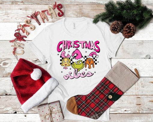 Retro Grinc Christmas Shirt, Retro Pink Grinchmas Shirt