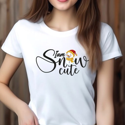 I'm Snow Cute T-shirt, Christmas Snowman Tee, Cute Winter Girls tshirt