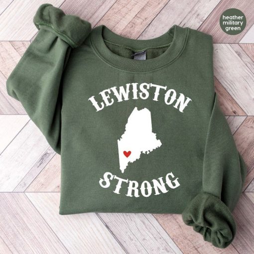 Lewiston Strong Tees and Sweaters, Pray for Maine Sweatshirt