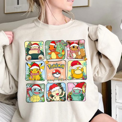 Pikachu and Friends Christmas Sweatshirt , Snorlax Christmas Sweatshirt