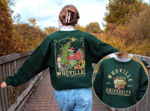 Retro Whoville University Sweatshirt, Whoville Sweatshirt,