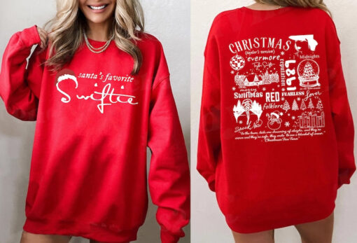 Santa's Favorite Taylor Version Sweatshirt, Christmas Taylor's Version Sweatshirt