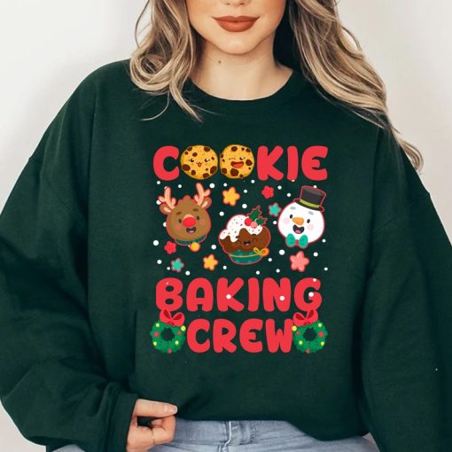 Funny Christmas Cookie Baking Crew Christmas Santa Family Funny Gingerbread Team Sweatshirt