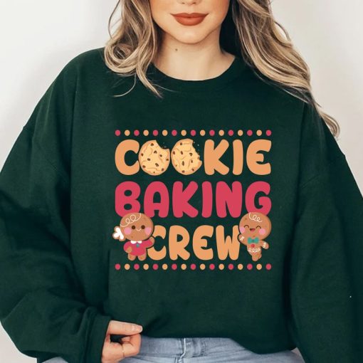 Cookie Baking Crew Christmas Cute Gingerbread Team Sweatshirt Christmas Baking Crew